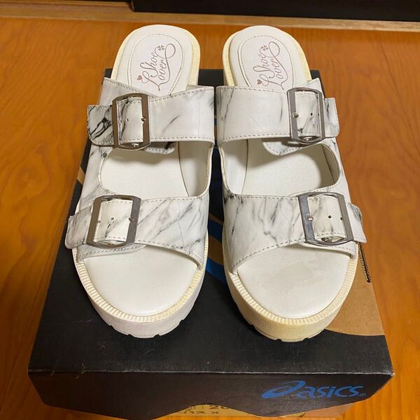 ストーン風 厚底 サンダル LLサイズ 大きいサイズ