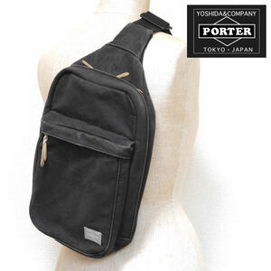 ■PORTER■BEAT SLING SHOULDER BAG ワンショルダーバッグ 布製ボディバッグ ブラック ポーター ビート 吉田カバン■