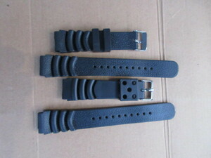 2) Seiko diver for after market goods belt 20mm black color 2 ps 