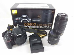 Nikon ニコン D3400 デジタル一眼レフ AF-P DX NIKKOR 18-55mm AF-P DX NIKKOR 70-300mm ダブルズームキット カメラ