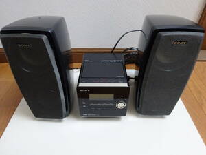 *SONY Sony Hi-MD audio system player high MD CD tape mp3 PC CMT-AH10 black 