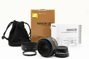 【極美品】Nikon ニコン AF-S DX NIKKOR 35mm F1.8 G★元箱・取説・フード・フィルター・ケース付★動作確認済★