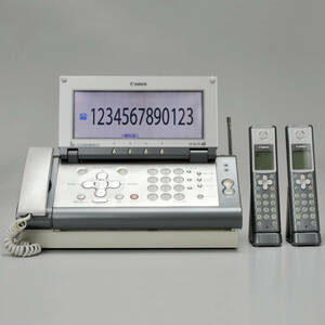  fax telephone Canon CF-SL75W * Canon cordless handset 2 pcs equipment large display unused ink film 2 ps attaching 