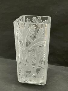 ★コレクター必見 クリスタルガラス ガラス製 フラワーベース 花瓶 花器 重さ約3.9㎏ 置き物 オブジェ 飾り コレクション M643