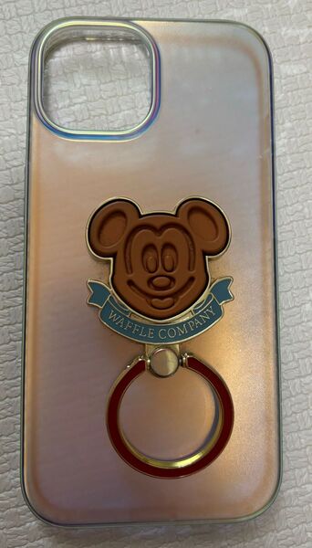 iPhone15ケース ディズニースマホリング付き