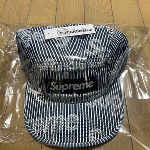 【新品未使用】Supreme Denim Camp Cap Stripe