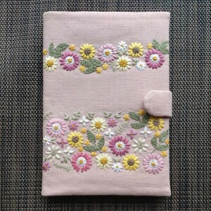 [ hand made ] hand embroidery multi case passbook case pouch 