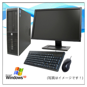 中古パソコン デスクトップパソコン Windows XP 22型液晶セット HP Compaq 6300 or 8300 Elite Core i5 3470 3.2G メモリ4GB 新品SSD 240GB