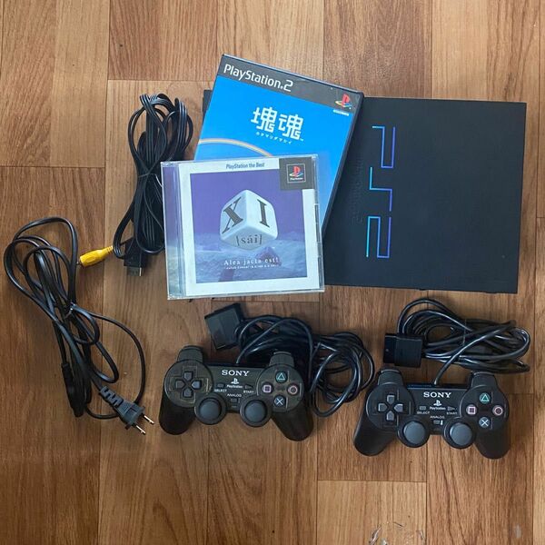 PlayStation2 本体 SCPH-50000 + ゲームソフト 2本 塊魂 & XI プレステ2 美品