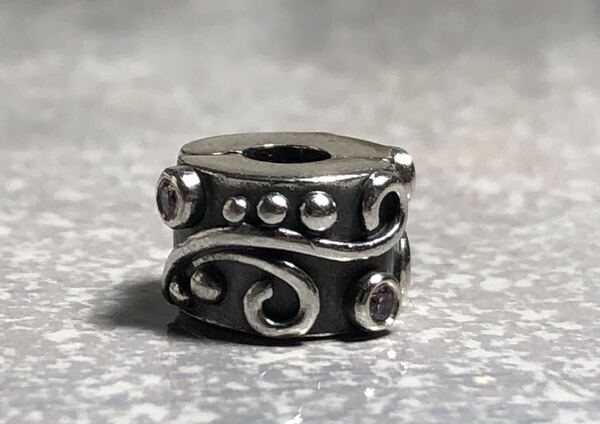 Pandora パンドラ クリップ チャーム ピンク ストーン 925 ALE