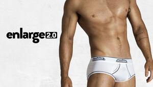 即決正規品新品 オージーバム Aussiebum Enlarge 2.0 Brief -白M- ビキニブリーフ ホワイト 白色 現品表記サイズ M　モダール生地