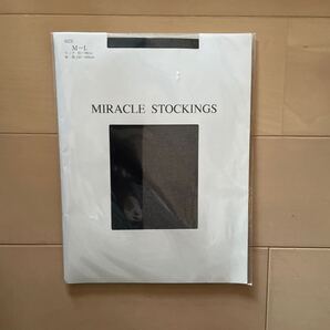 送料込み 新品 MIRACLE STOCKINGS パンティストッキング M-L 黒ブラック 日本製 送料無料