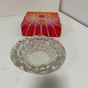 ★1円スタート★HOYA クリスタル 灰皿 ふらいでい灰皿BP406　昭和レトロ ASHTRAY ★長期保管品★