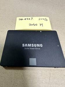 SD0337【中古動作品】SAMSUNG 内蔵 SSD 500GB /SATA 2.5インチ動作確認済み 使用時間3250H 