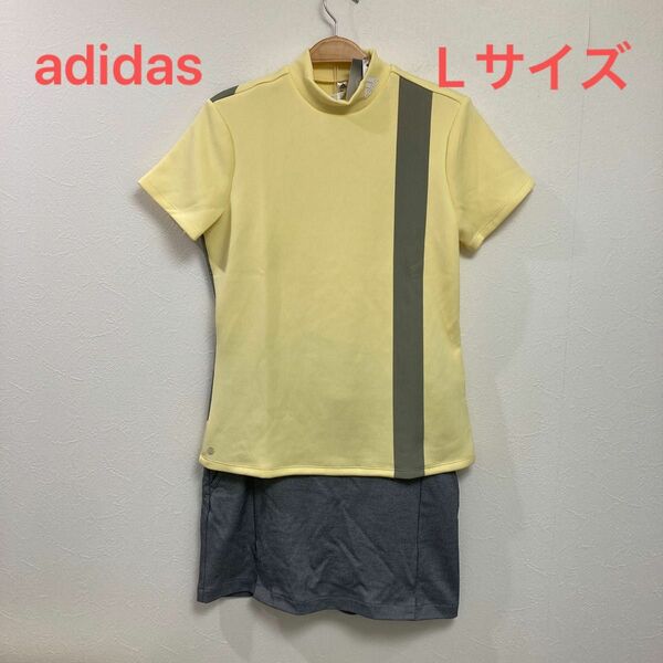 adidas golf アディダス　ゴルフウェア　春夏セットアップ　【新品】Lサイズ　Tシャツスカート上下セット
