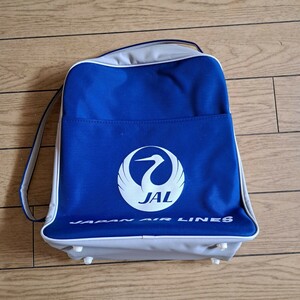  Showa Retro JAL JAPAN AIR LINES shoulder bag 1970 period crane circle Mark not for sale collector 