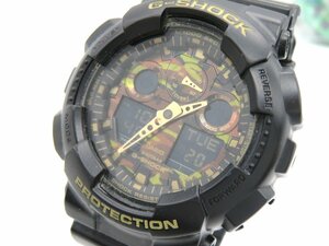 1円◆稼働◆ カシオ GA-100CF Gショック 迷彩 クオーツ メンズ 腕時計 N67704