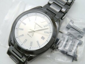 1 jpy * operation * Emporio Armani AR-1494 silver quarts men's wristwatch koma N66103