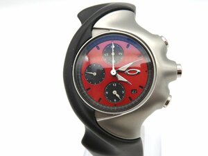 1 иен * работа * прочее Oacley te тон -ta- хронограф красный кварц мужские наручные часы P058