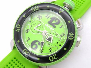 1円◆稼働◆ ガガミラノ 7010 マヌアーレスポーツ ライトグリーン クオーツ メンズ 腕時計 N69703