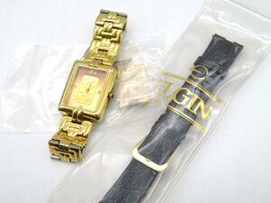 1 иен * работа * Elgin in goto Gold кварц женские наручные часы изменение ремень koma 3 N65804