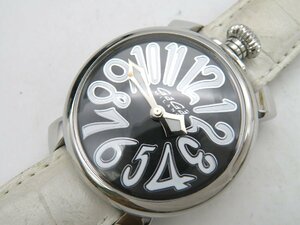 1 jpy * operation * GaGa Milano 5020mana-re40 black quarts men's wristwatch N69002