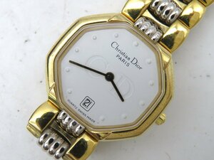 1 иен * работа * Christian Dior 48.133 белый кварц женские наручные часы N70401