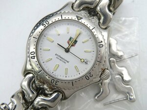 1円■ジャンク■ タグホイヤー S90.806 プロフェッショナル ホワイト クオーツ メンズ 腕時計 コマ N68802