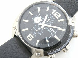 1円◆稼働◆ ディーゼル ＤＺ－４３４１ ブラック クオーツ メンズ 腕時計 N66105
