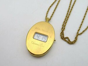 1 иен * работа * Christian Dior цифровой кварц женский подвеска часы N65207