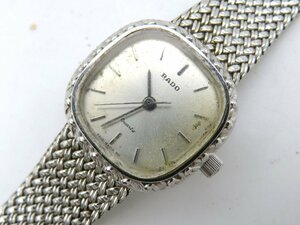 1 иен * работа * Rado 205.9501.4 серебряный кварц женские наручные часы N65505