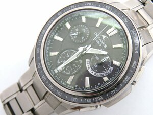 1円◆稼働◆ カシオ 0CW-S1050 オシアナス シルバー ソーラー メンズ 腕時計 N67105