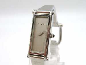 1 иен * работа * Gucci 1500L серебряный кварц женские наручные часы N58001