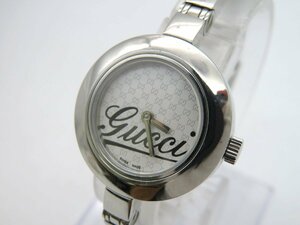 1円◆稼働◆ グッチ 105 ホワイト クオーツ レディース 腕時計 N69802