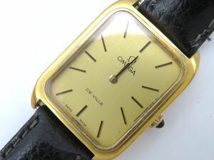 1円■ジャンク■ オメガ デヴィル ゴールド 手巻き レディース 腕時計 N66007
