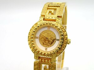 1円◆稼働◆ ヴェルサーチ ゴールド クオーツ レディース 腕時計 N58805