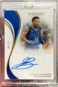 ★/99 【RC】 Jalen Brunson 2018-19 PANINI Immaculate ジェイレン・ブランソン NBA Rookie auto card ルーキー 直書 サイン カード