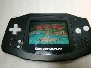 GBA Game Boy Advance body AGB-001 black operation verification ending ... switch somewhat with defect.