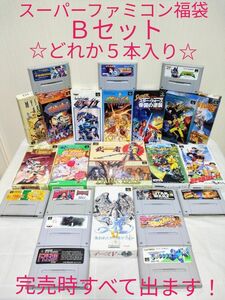 スーパーファミコン Ｂセット ５本入 中身が見えても勝負が出来るドキドキ５番勝負！ トリネア ハイパーイリア 帝国の逆襲ほか