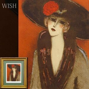 【真作】【WISH】カシニョール Jean-Pierre Cassigneul「花帽子」リトグラフ 2号 直筆サイン 　　〇女性像人気画家 #24053083