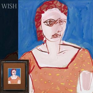 【WISH】 油彩 3号大 兜屋画廊取扱作品 女性像 シュルレアリスム #24053201