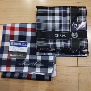  мужской носовой платок сделано в Японии в клетку 2 листов chaps, Brooks Brothers 