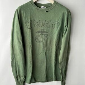 沖縄米軍　USMC長袖Tシャツ 古着 S 中古品ロンT 