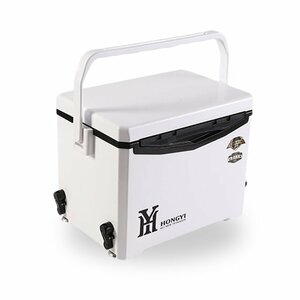  fishing for cooler-box 20L high capacity strong body heat insulation keep cool steering wheel fishing waterproof white 703