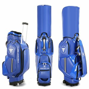 ゴルフバッグ キャディバッグ スタンド キャスター付き 大容量 軽量 防水 クラブケース 練習用 ゴルフケース(ブルー)481bl