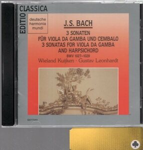 J.S.バッハ：3 SONATEN BWV 1027~1029 /クイケン