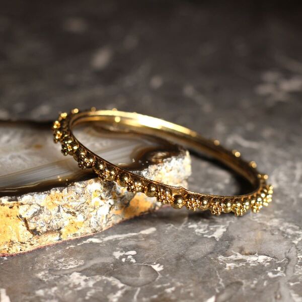 USA VINTAGE METAL WORK DESIGN BANGLE/アメリカ古着メタルワークバングル