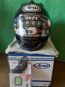 [新品 未使用品]Arai アライ RX-7X カラーグラスブラック XLサイズ フルフェイス ヘルメット
