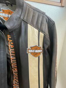 HARLEY DAVIDSON Harley Davidson rider's jacket oil leather leather jacket M size 