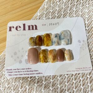 No.3 ネイルチップ (現品) ジェルネイルチップ 紫陽花